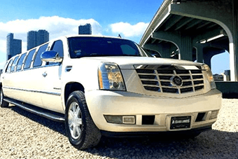 White Escalade Limo 